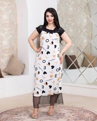 دشداشة نسائي • فري سايز ٩٠ كيلو • خامة زبدة مطاط