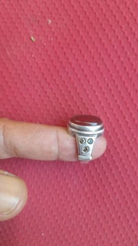 خاتم عقيق • فضة خالص • زبرجد