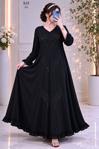 دشداشة • سواد فاحم • مقاسات ٣XL-٥XL