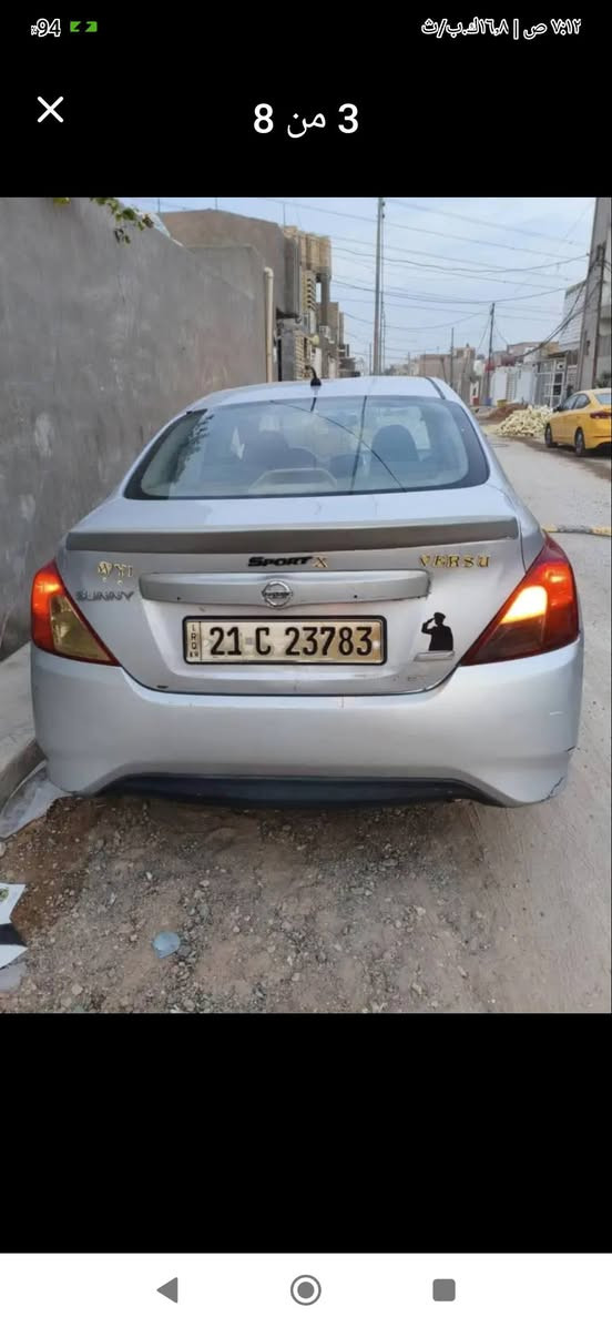 نيسان صني موديل 15 رقم شمالي باسمي محرك وتبريد مكفول وحدادية تايرات جدد كهربائيات جيدة  النجف حي ميسان الموبايل *********** النجف, العراق

