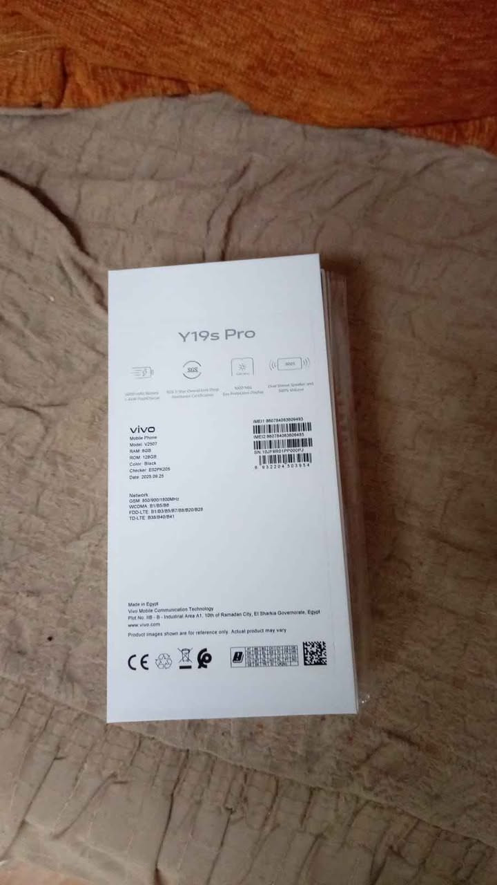 جهاز غنى عن التعريف فيفو y19 s pro 
مساحة ١٢٨ رمات ٦+٦ بحااالة الزيرو بقالو شهرين او اقل بلصقة لشاشة بددون اى عيوب ولا خربوش للبيع او البدل باقل مع دفع الفرق بس باقصى سرعة النهارد لظروف ضرورية الخصوص, القليوبية


**إذا كنت صاحب هذا الإعلان وتريد حذفه لأي سبب، رجاءا أرسل رسالة إلى الدعم الفني**