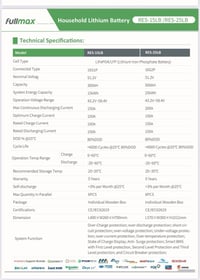 بطارية فول ماكس • ١٥ كيلوواط ساعة • ضمان ٥ سنوات