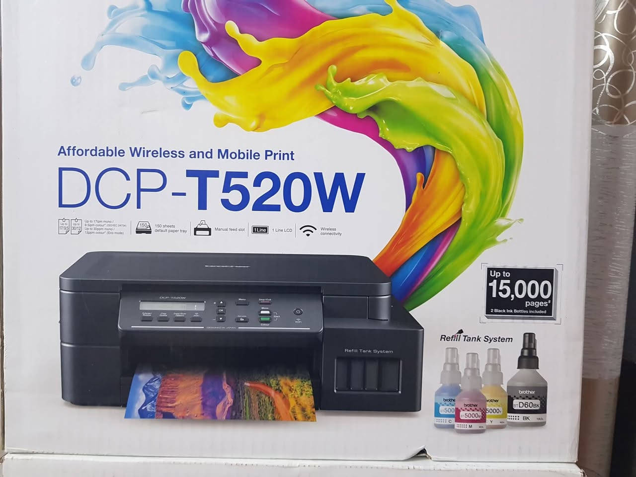 السلام عليكم
طابعة برذر  T520 W
 ياباني الاصلي
العداد     ١١٠٠ فقط 
 واي فاي 📲
نظيفة جداااا جدااااا جداااا
مواصفات الطابعة
طباعه - استنساخ - سكنر
ملون - و عادي 🎊
نظام 4 الوان🎨
طباعة حجم صور و A4🌿
منظومة تعباه خارجيه سعره ١٠ الالف السيت الاربعه اسود و احمر واصفر وازرق🌈

المكان بغداد الكرخ
للاستفسار خاص


**إذا كنت صاحب هذا الإعلان وتريد حذفه لأي سبب، رجاءا أرسل رسالة إلى الدعم الفني**
