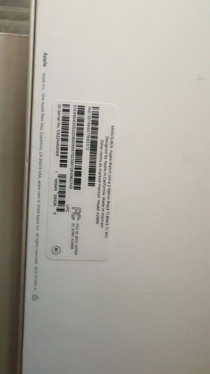 ساعه
iPhone
 Ultra2 49mm

اخر اصدار جيل الثاني 
واتساب***********
السعر ٨٥٠ الف
