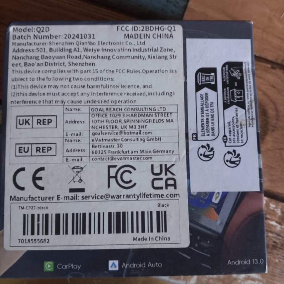 نظام التشغيل: يعمل بنظام Android 13 الحديث.
تحويل النظام: يحول CarPlay و Android Auto السلكي إلى لاسلكي بالكامل.
تطبيقات الترفيه: يأتي بتطبيقات مثبتة مسبقاً مثل YouTube و Netflix و TikTok، مما يسمح بمشاهدة الفيديوهات مباشرة على شاشة السيارة.
متجر التطبيقات: يتيح الوصول إلى متجر Google Play لتحميل تطبيقات إضافية وملاحة خرائط Google
للحجز والاستفسار خاص 
يوجد توصيل لكل محافظات العراق ب5


**إذا كنت صاحب هذا الإعلان وتريد حذفه لأي سبب، رجاءا أرسل رسالة إلى الدعم الفني**