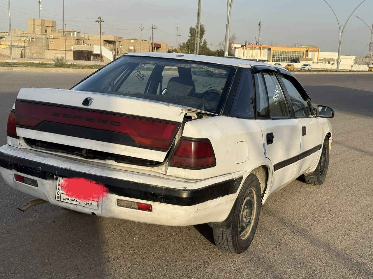 سلام عليكم  سياره البيع دايو اسبرو مكينه بدون صرف  موديل 1996 يحتاج بس ليتات 2او قفل سندوك  السعر 20او بيه مجال مكان كركوك ***********
