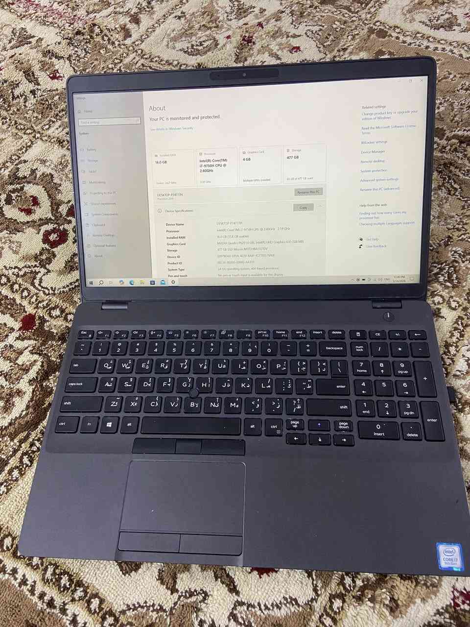 🔥 لابتوب قوي للبيع – مناسب جداً للبرامج الهندسية والتصميم  

💻 Dell Precision 3541  
• المعالج: Intel Core i7-9750H (جيل تاسع)  
• الرام: 16GB  
• الخزن: SSD 512GB سريع  
• كرت شاشة: NVIDIA Quadro P620 4GB  
• كرت شاشة مدمج: Intel UHD 630  
• الشاشة: 15.6 بوصة  
• الجهاز نظيف ويشتغل ممتاز  

✅ مناسب جداً لبرامج: AutoCAD – SolidWorks – التصميم والمونتاج  

💰 السعر: قابل للتفاوض  
📍 المكان: صلاح الدين  

للاستفسار خاص …


**إذا كنت صاحب هذا الإعلان وتريد حذفه لأي سبب، رجاءا أرسل رسالة إلى الدعم الفني**