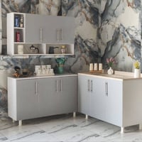 كاونتر MDF • سنك مرمرة • عرض ١٢٠سم
