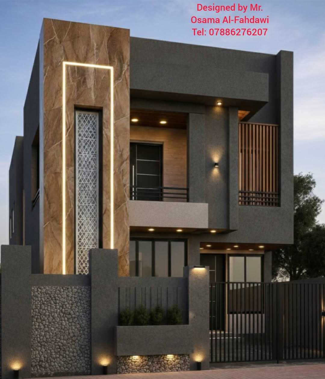 فخامة المودرن.. تصميم يجمع الأناقة بالاستغلال الأمثل
​منزل عصري يجمع بين واجهة هندسية فاخرة ومخطط داخلي ذكي بمساحه
172m
​📍 أبرز المميزات:
​واجهة مودرن: إنارة مخفية وتفاصيل رخامية راقية.
​توزيع ذكي: مجلس مستقل، صالة واسعة، ومطبخ (بارد/حار).
​خصوصية تامة: غرف نوم هادئة مع استغلال للمناور والحدائق.
​⚠️ تنبيه هام جداً بخصوص التنفيذ:
عزيزي المتابع، لضمان نجاح هذا التصميم على أرض الواقع، نود التأكيد على أن القياسات الدقيقة والنهائية محفوظة لدى المصمم

​إن أي محاولة للاجتهاد الشخصي بإضافة قياسات مجهولة أو تغيير الأبعاد قد تؤدي إلى أخطاء إنشائية ومعمارية فادحة (مثل ضيق الممرات، سوء التهوية، أو مشاكل في السلالم)، وهو ما وقع فيه الكثيرون للأسف. الالتزام بالمخطط الأصلي من المصمم هو ضمانك لبيت آمن وجميل.
​بأنامل المصمم: أسامة الفهداوي
📞 للاستفسار: ***********
​#عمارة #تصميم_مودرن #خرائط #واجهات
​#تصميم_معماري #واجهات_منازل #ديكور_خارجي #عقارات #تصميم_عراقي #بيت_العمر #هندسة #نيو_كلاسيك 
#fyp #foryoupage #viral #trending #tiktok #المتابعين
