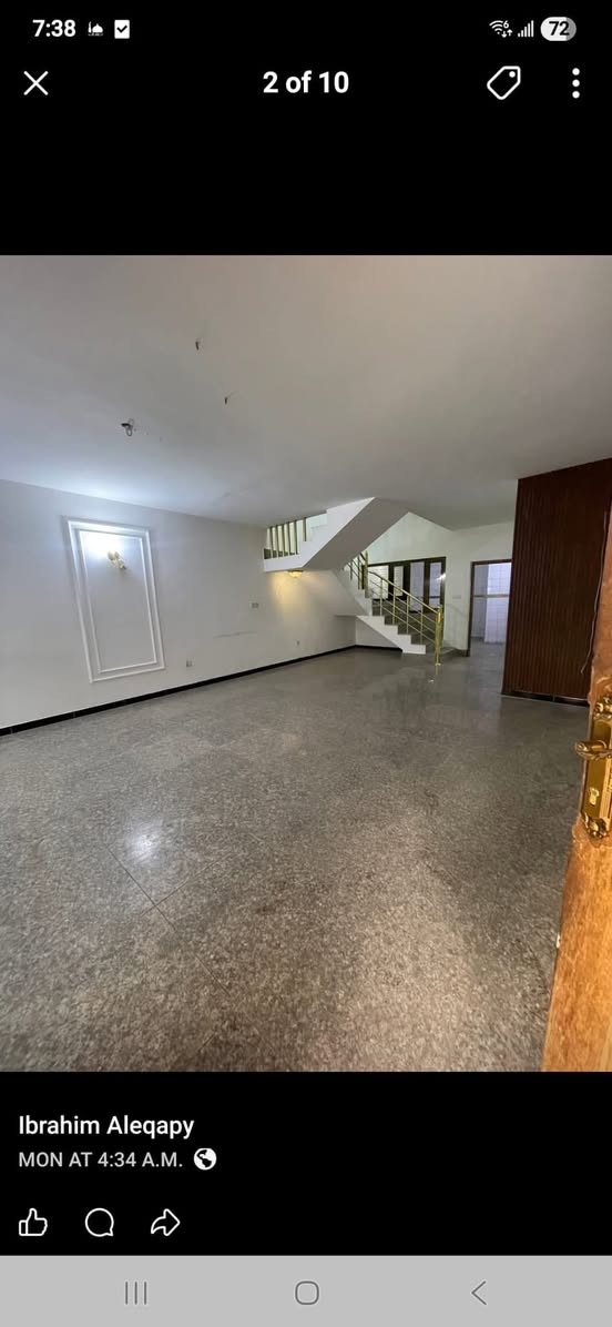 بيت للايجار في الكرادة❇️
للتواصل واتساب/ ***********/مكتب

اجارة مليون ونص

📍الموقع : كرادة خارج - قرب فندق قصر المسبح

المساحة 150 متر❇️

مكون من طابقين❇️

يحتوي على كراج سيارة❇️

يحتوي على ثلاث غرف نوم وحمام عدد 2 وصالة كبيرة ومطبخ❇️

يصلح ايجار : عوائل/ شركات
