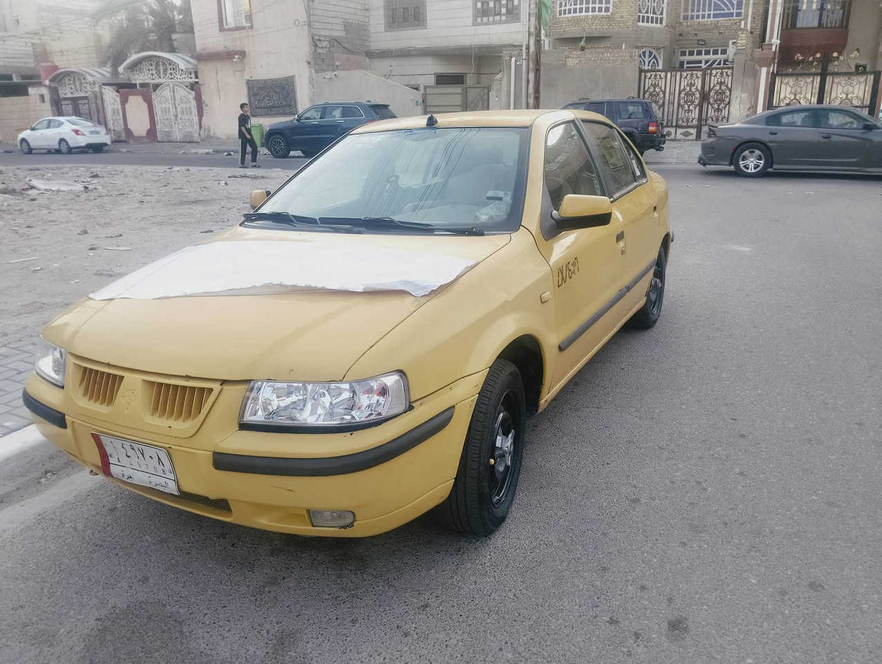 سمند 2012 مصفرة هيئة وغرامات سنوية منتهة تبريد شغال بس غاز منظومة جاهزة تخم تاير جديد  حدادية امامة جديدة مكينه بحالة جيدة كير كذالك  بصرة سعر 25 ورقه  رقم ***********
