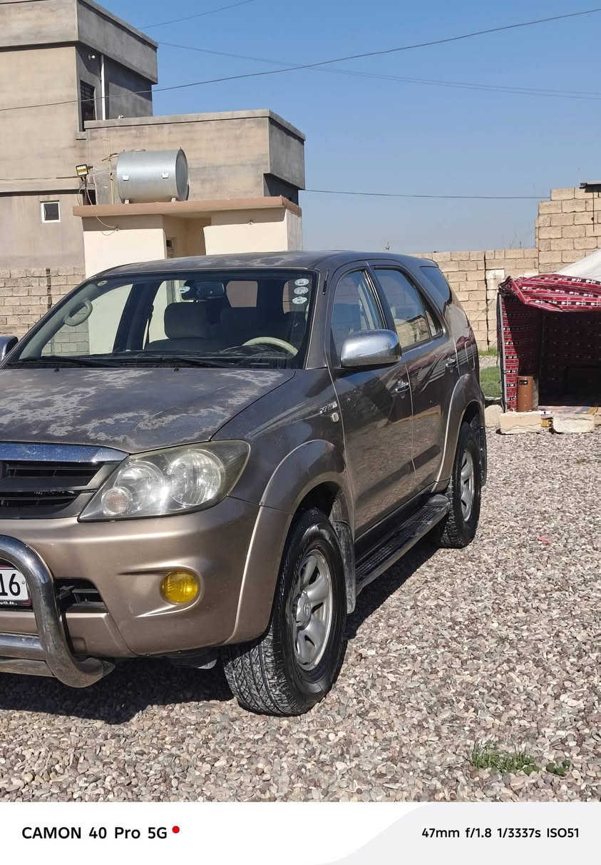 تويوتا فورچنر 2008خليجي سيد نهرو رقم اربيل  الجديد هزه جديدة أتريد وكاله او تحويل مكينه اربعه 2700  تبريد 7 راكب  شاشه ايباد كامره كير مكينه خير من الله تبريد  مكان السياره الشرقاط الايسر سعره 136وبيه مجال بسيط وترهم مراوس ملكه مسجل أصولي للإستفسار ***********
