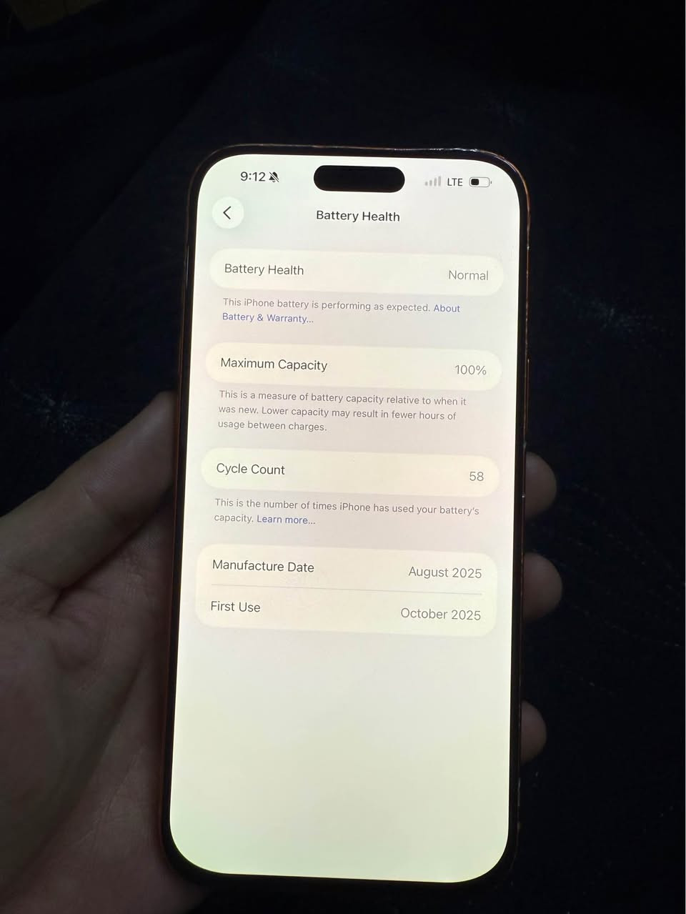 17 bro max 256 e ism patre 100 
890$ shashe gorawa la gall gamera أربيل, العراق


**إذا كنت صاحب هذا الإعلان وتريد حذفه لأي سبب، رجاءا أرسل رسالة إلى الدعم الفني**