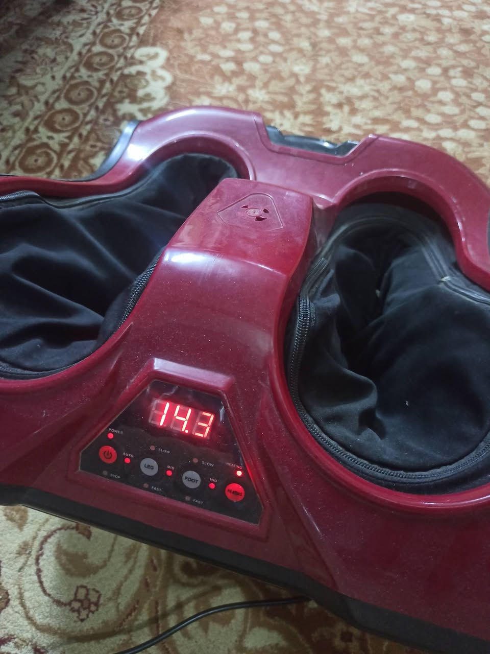 جهاز تدليك تحكم بالسرعات وهيتر تدفئة تدليك عضلات قدم كامله جهاز مامستعمل هواي سعره 110 مكاني طويريج ***********
