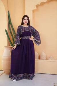 قفطان مغربي • تطريز ستراس • وزن60-110
