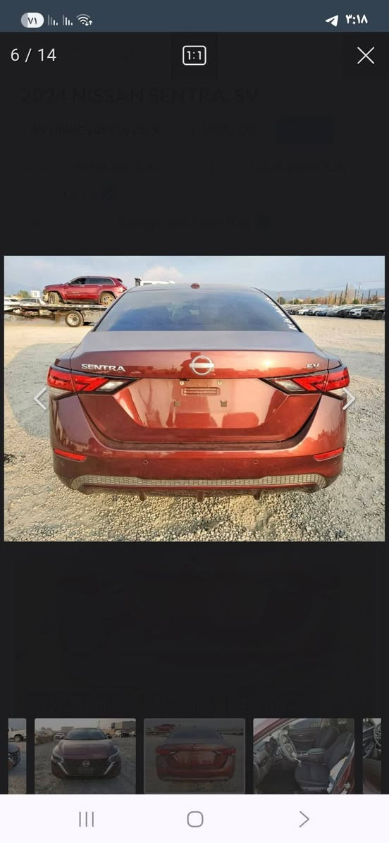 نيسان سنترا 2024 SV حاليا ب دبي السياره كلين بدون حادث لون ماروني
فقط جاملغ الخلفي خسف قليل 
السعر ب دبي 115

واصل الى سفوان 135
***********
تعقيب 950
