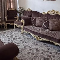 طقم جلوس ١٠مقاعد • خشب زان مصري • طبلة وسطية