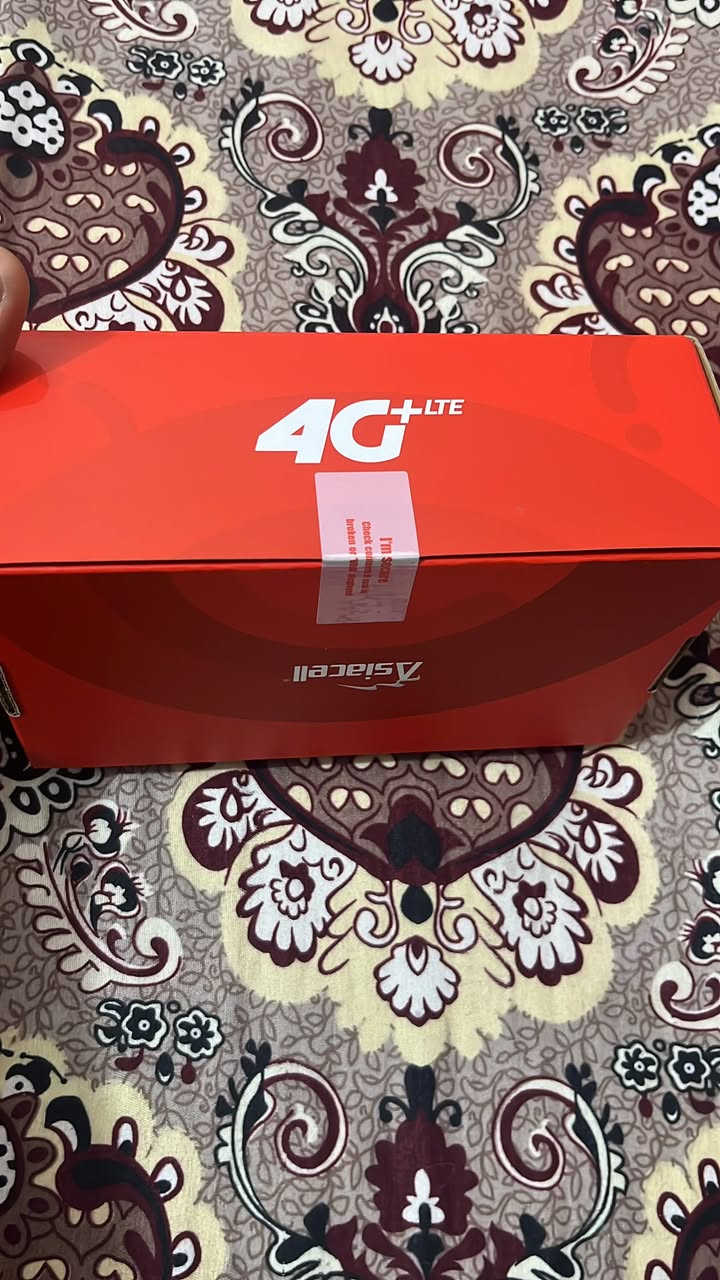🚀 استمتع بإنترنت سريع ومستقر مع راوتر AsiaConnect 4G LTE من آسياسيل
✅ سرعة عالية على شبكة 4G LTE.
✅ يربط حتى 32 جهازًا في الوقت نفسه.
✅ تغطية Wi-Fi قوية للمنازل والمكاتب.
✅ سهل التركيب والتشغيل، فقط أدخل الشريحة وابدأ التصفح.
‏ شبكات 2️⃣ ***********
‏سعره 30,000
‏بغداد البلديات
