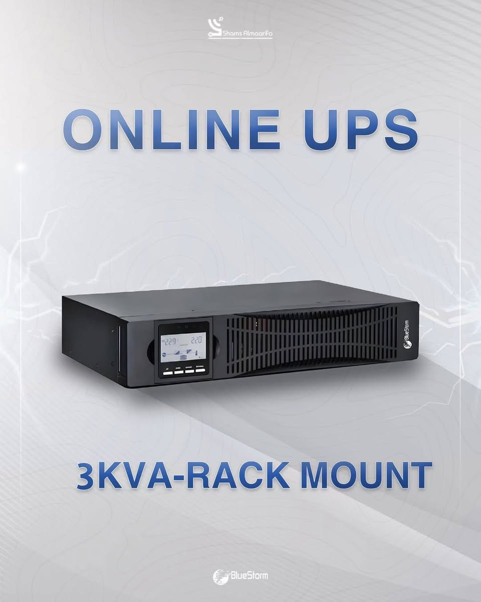 #مزود_طاقة # 

🔹 تخلص من انقطاع الكهرباء وتقلب الفولتية
ثبات وأداء قوي مع حماية كاملة لأجهزتك 🛡️💯

🔸توفر لك شركة شمس المعرفة - الموزع الحصري لمنتجات ( BlueStorm ) في العراق - مزود الطاقة ( UPS ONLINE) عالية الاداء 💯✅

⭕️ القدرات المتوفرة 

‏• 1KVA ONLINE 
‏• 3KVA ONLINE 
‏• 6KVA ONLINE
 ‏• 10KVA ONLINE 

⭕️ مواصفات الاجهزة 

- يمتاز الجهاز بزمن تحويل صفري ( أي لا توجد فصلة عند التحويل )
- موجة الخروج موجة جيبية نقية ( 100% )
- بطاريات عالية الجودة حجم ( 12V - 9AH )
- يحتوي الجهاز على انظمة حماية عالية ضد الفولتية المنخفضة والمرتفعة والحمل الزائد والحرارة العالية والتماس الكهربائي 
- يستقبل الجهاز مدى واسع من فولتيات الدخول تتراوح ( 110V - 300V ) وتكون الفولتية الخارجة من الجهاز دائماً 220V
- امكانية التحكم بالفولتية الخارجة من الجهاز
- بإمكان مراقبة والتحكم بالجهاز عبر الشبكة بواسطة SNMP CARD

⭕️ تاتي الاجهزة بضمان حقيقي سنتين للجهاز و سنة للبطارية 

🔹قادرون على تجهيز كافة المشاريع
🔸لدينا وكلاء في كافة المحافظات لضمان#سرعة_التجهيز
🔹للطلب و الاستفسار يمكنك مراسلة الصفحة 📨
🔸او الاتصال على الارقام التالية ☎️

•قسم الطاقة :- *********** 📞
•قسم الشبكات :- ***********📞
•قسم الفايبر :- *********** 📞
•قسم الكاميرات :- ***********📞
•قسم المشاريع :- *********** 📞
•قسم الصيانة :- ***********📞

🔹او زيارة مقر الشركة الكائن في
-شارع الصناعة - مقابل فلكة الجامعة التكنولوجية 📍

#العراق #بغداد #شارع_الصناعة #شركة_شمس_المعرفة #مشروع #مشاريع #نظم #طاقة #الواح_شمسية #عاكسات_الطاقة_الشمسية #طاقة_شمسية #solarpower #BlueStorm #بلوستورم
