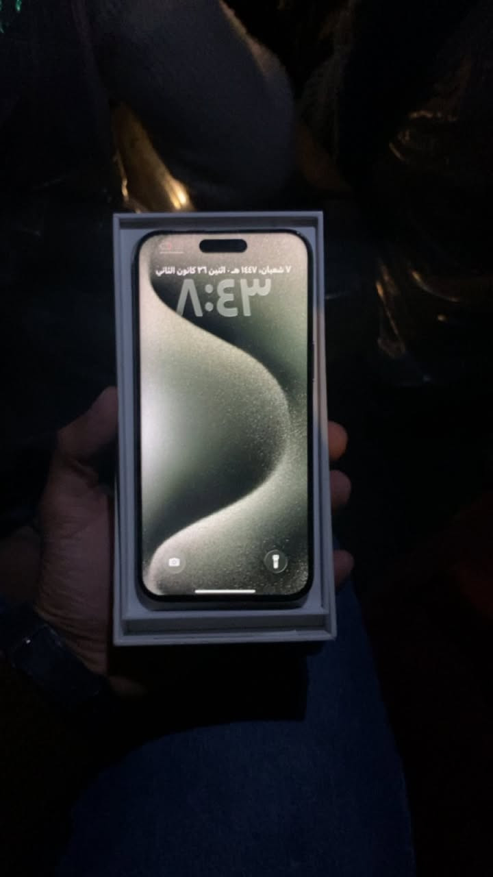 السلام عليكم
ايفون 15 pro max
الذاكره 256
بطارية 88 
الجهاز مصلح 
مبدل ثلاث قطع فقط 
الظهر
الشاشه
الكامره خلفيه قطع زجاج 
فيس ايدي متوقف 
الجهاز معروض بسعر مناسب جدا 
للشراي يدخل خاص او اتصال على رقم 
***********

