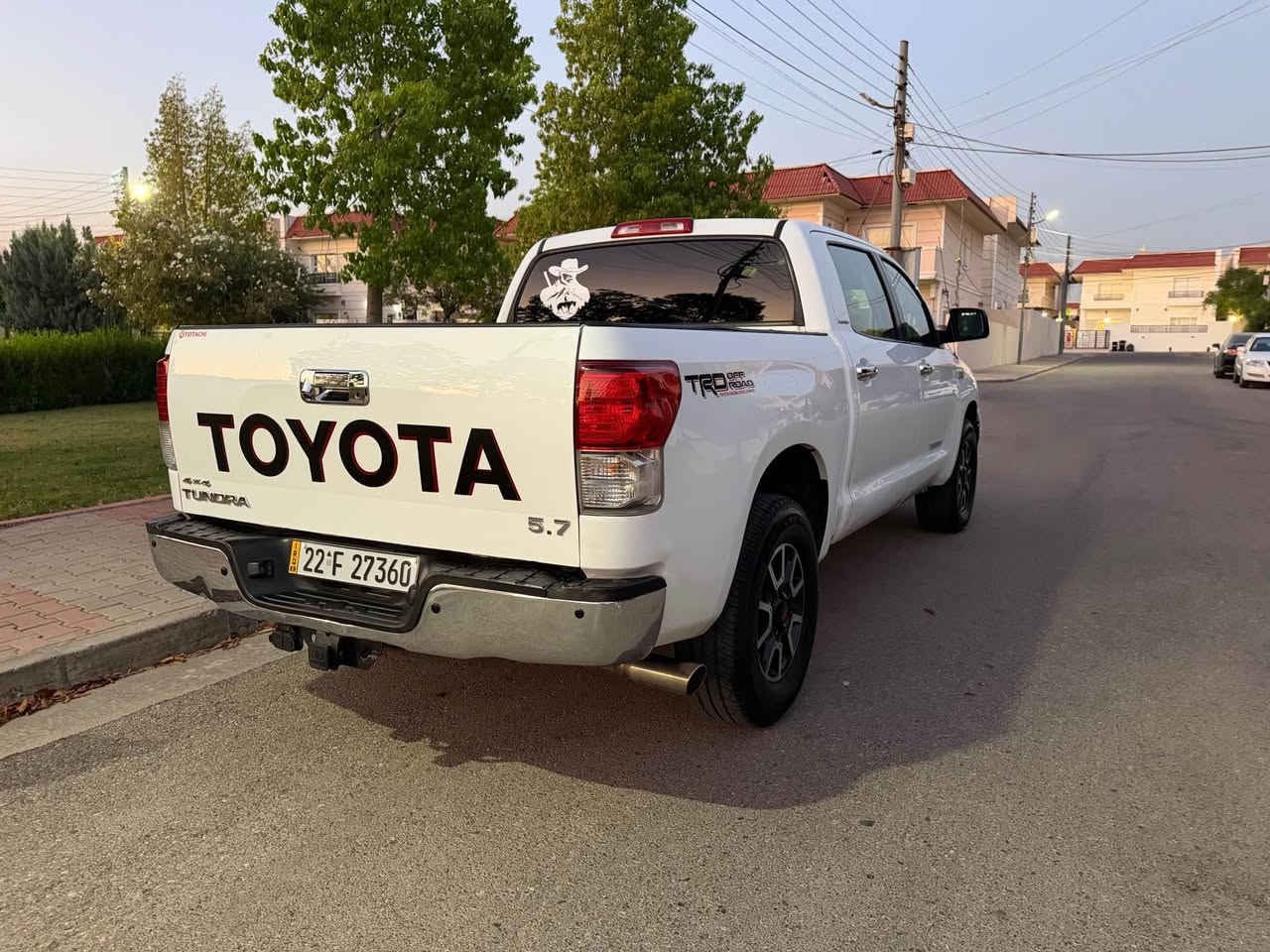❇️ تويوتا تاندرا موديل ٢٠١٢ للبيع

🛑 مكينة ثمانيه سلندر 5.7 مكينة لاندكروز ولكزس 

🛑 فور ويل ( دبل اكسل ) مواصفات لمتد فول مواصفات 

🛑 السيارة داخلة للعراق كلين موجود تقريرها وصورها راسلني ادزلك التقرير 

🛑 بالعراق صار بيهة طخة بسيطة يم باب الخلفي عكس السايق معدل وبيهة تكحيل 

🛑 الباقي كلة بشرط ( كير مكينة تبريد اكسل شاصي ) سيارة كلش حلوة ونظيفة تخم تايرات جديد مشلن اصلي 

🛑 السيارة رقم اربيل ومكانهة اربيل هزة وفحص وسنوية جديدة باسمي 

🛑 سعر ١٨٥ ورقة 

🛑 رقم تلفون 

                       *********** 

                       *********** أربيل, العراق

