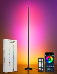 لمبة أرضية LED • ألوان RGB • تحكم موبايل وصوت