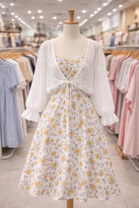 فستان كوري • كريب صيفي • درزن