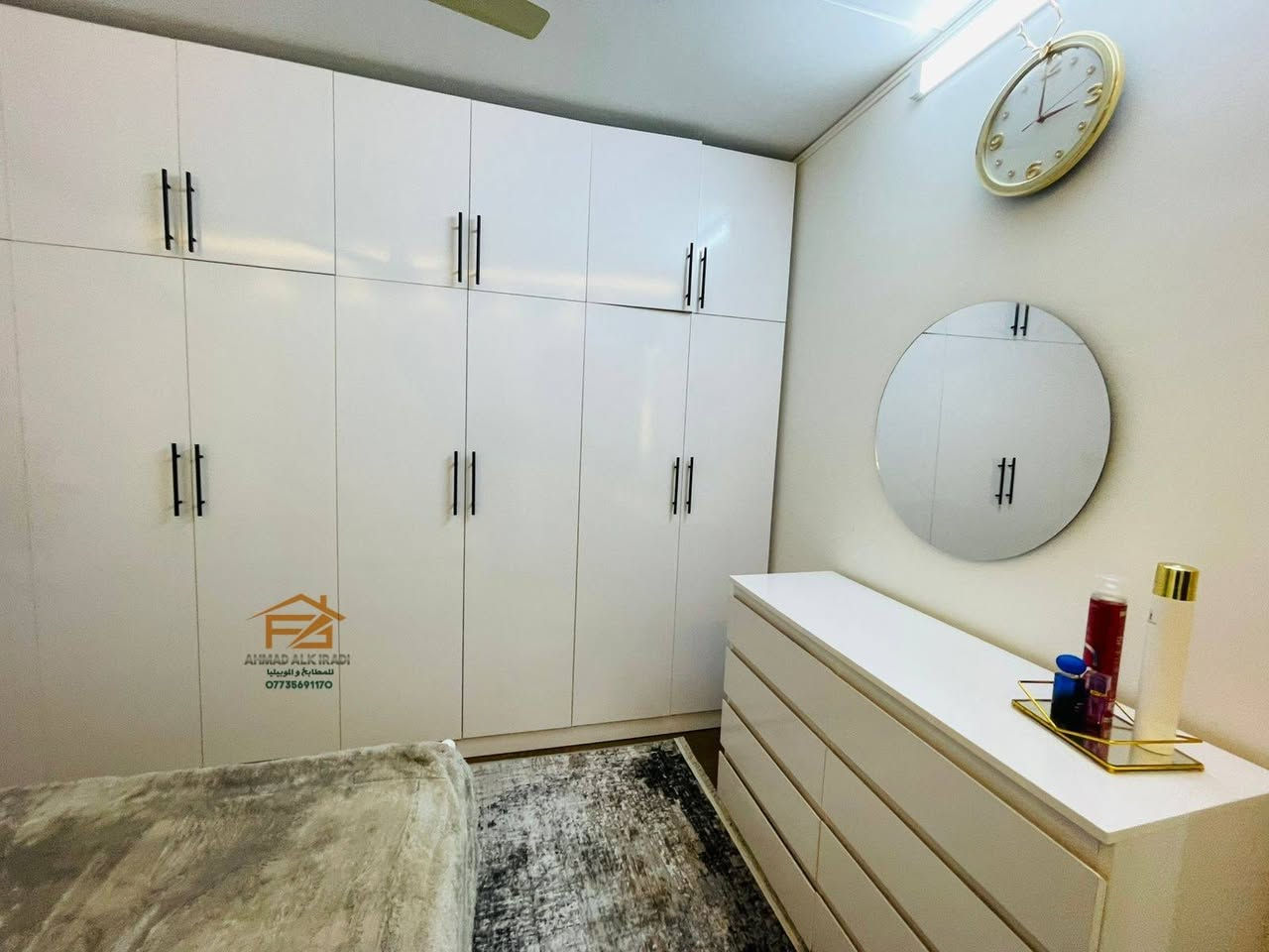 🛠 نصمم  🥸🪚 🥸 نبدع 🪛 💪🔨 نتميز ⭐🌟

🛏 تصميم وتنفيذ غرفة ڪاملة 
 ↩  كنتور 8 أبواب ملحق 
+ ميز تواليت 
🌀 خشب  Mdf تركي درجة أولى ..
 🔹️تنفيذ  ...
  موديل عملي وأنيق  في شقق بسمايا ..
حسب طلب الزبون 🤩👌... ومستعدين بتجهيزكم بأي موديل أو لون حسب طلبكم ومن أرقى أنواع الخشب  🤩👏
🔱 مع ضمان الجودة والمتانة و جمال التصميم  👏💪
تجدونها فقط عند #الڪرادي_للمطابخ_والموبيليا  🤩🤩

🔻
🌇 العنوان // مقابل مجمع بسماية.. قريب من حلويات برهومي 
(حلويات برهومي اكو شارع بصفهم تدخلون بي وتتصلون بينا ندليكم على المعرض ....

🔽
📲 للاتصال والاستفسار ،،، ((( *********** )))
احمد الكرادي ↩ متوفر واتس 

⭕ او مراسلة الصفحة وسيتم الرد بأسرع وقت مع فائق التقدير  🌹
