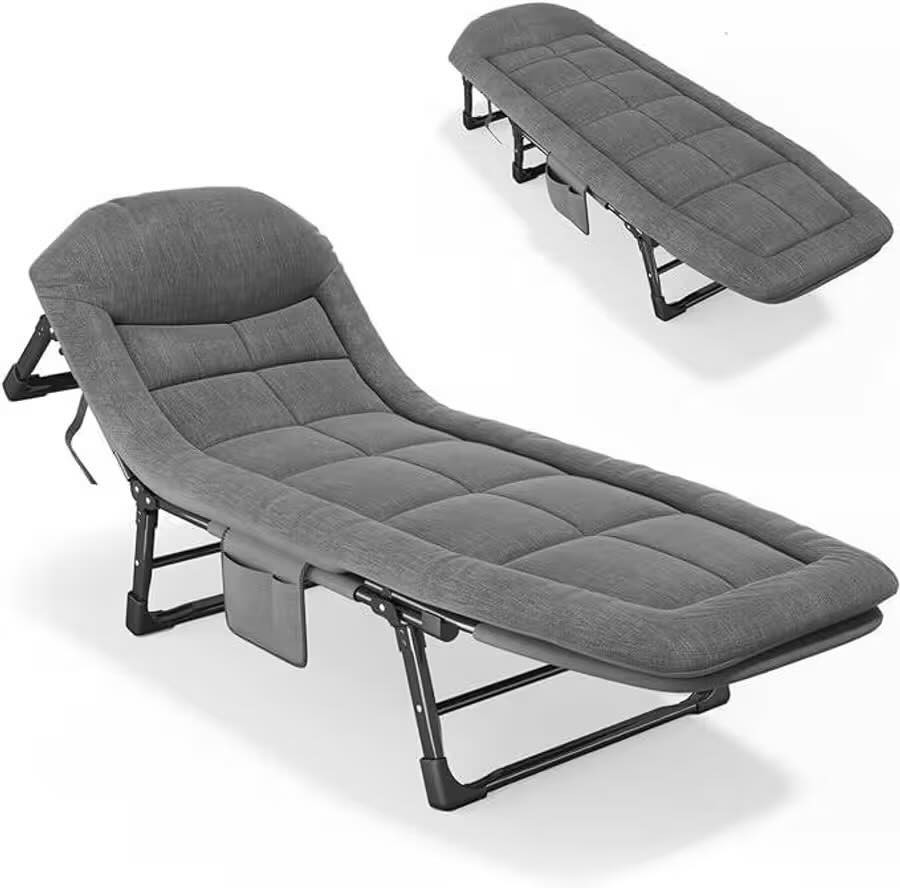 سرير قابل للطي ومريح ومتعدد 🛏️

الاستخدامات مثالي للقيلولة والاسترخاء

 والمكتب والمنزل والحدائق والمنتجعات 

والسفر والتخييم.تصميم مريح: يأتي مع 

وسادة مبطنة للرأس والرقبة توفر دعماً 

مثالياً.قابل للتعديل: يمكن تغيير وضعية 

مسند الظهر إلى عدة مستويات 

لراحتك.متين ومحمول: مصنوع من هيكل

 فولاذي قوي يتحمل أوزاناً كبيرة، وهو سهل 

الطي والتخزين.مميزات إضافية: يحتوي 

على جيب جانبي للتخزين ويأتي مع ملحقات 

مثل غطاء للعين وحقيبة تخزين.

للأستفسار/واتساب ‏‪0786 509 4644‬
