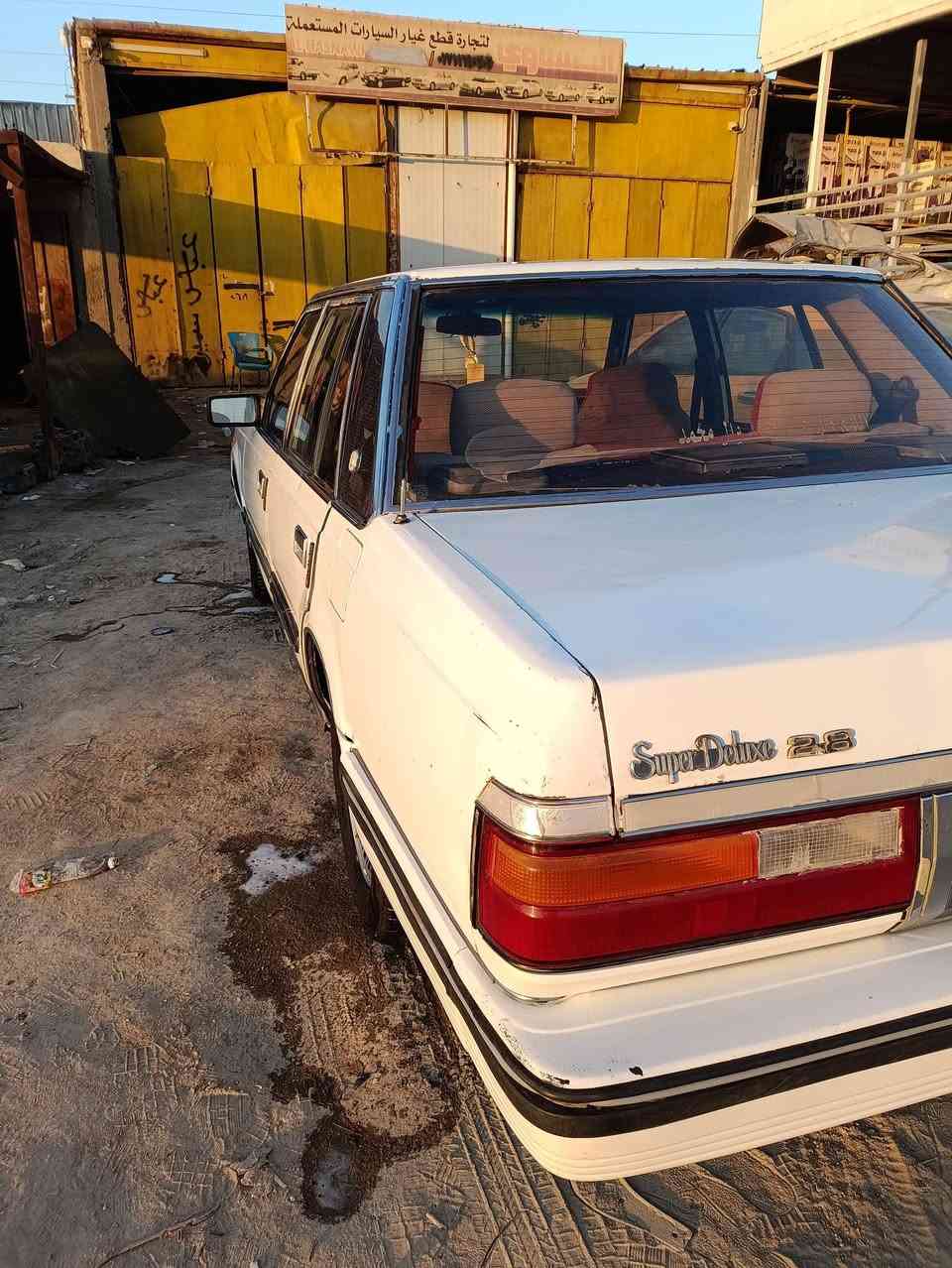 للبيع سوبر 1985 سياره جاهزه بيها صبغ قليل مكفوله من الضربه والعيب الشرعي السياره بسمي السعر 47 بيها مجال قليل مكان سوق الشيوخ ***********
