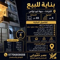 الكرادة أبو نؤاس • ٦٥م • ٤ شقق