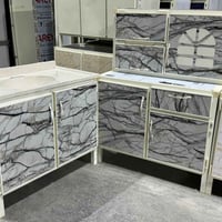 كاونتر الالمنيوم • متر ثلاث قطع • سَنك مرمر