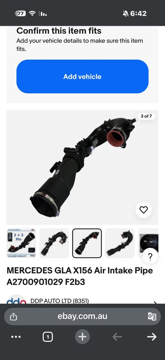 خرطوم شحن الهواء) لمحركات السيارات، ويشيع استخدامه في بعض طرازات مرسيدس-بنز.
نوع القطعة: خرطوم إدخال هواء المحرك.
الاستخدام: يعمل على توصيل الهواء إلى المحرك لضمان كفاءة الاحتراق والتهوية الموثوقة.
التوافق: متوافق مع مجموعة واسعة من موديلات مرسيدس مثل الفئة A، الفئة B، CLA، و GLA.
السعر 30 الف


**إذا كنت صاحب هذا الإعلان وتريد حذفه لأي سبب، رجاءا أرسل رسالة إلى الدعم الفني**