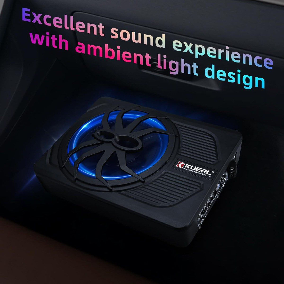 هذا المنتج هو مضخم صوت للسيارة (Subwoofer) نحيف مقاس 10 بوصة من نوع Kuerl، مصمم ليتم تركيبه تحت المقعد. 
القدرة: يصل إلى 800 واط كحد أقصى، مع قدرة RMS تبلغ 220 واط لتوفير صوت جهير (Bass) قوي. 
المميزات: يحتوي على مضخم صوت (Amplifier) مدمج، ويتميز بإضاءة LED محيطية ملونة. 
التصميم: تصميم نحيف بسمك 2.6 بوصة تقريبًا لتوفير المساحة داخل السيارة. 
السعر المذكور: 100 الف مع التوصيل.


**إذا كنت صاحب هذا الإعلان وتريد حذفه لأي سبب، رجاءا أرسل رسالة إلى الدعم الفني**