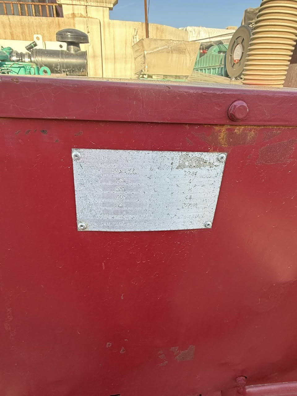 السلام عليكم 
دوسان 3 كور اوربي 
250kva 
ساعات العمل اقل الف ساعه 
نظام اوتو حمايه فول اوتماتيك
وضع بلاد شركة  
أربيل صناعه جنوبيه 
نظام اوتو حمايه فول اوتماتيك
وضع بلاد شركة  
🚚يوجد توصيل الى جميع المحافظات وبضمان🚚
🚚كياندن هةية بو هةموو شاركان بةكرينتى🚚
 للاستفسار:
 ابو علي 
***********
***********
***********
