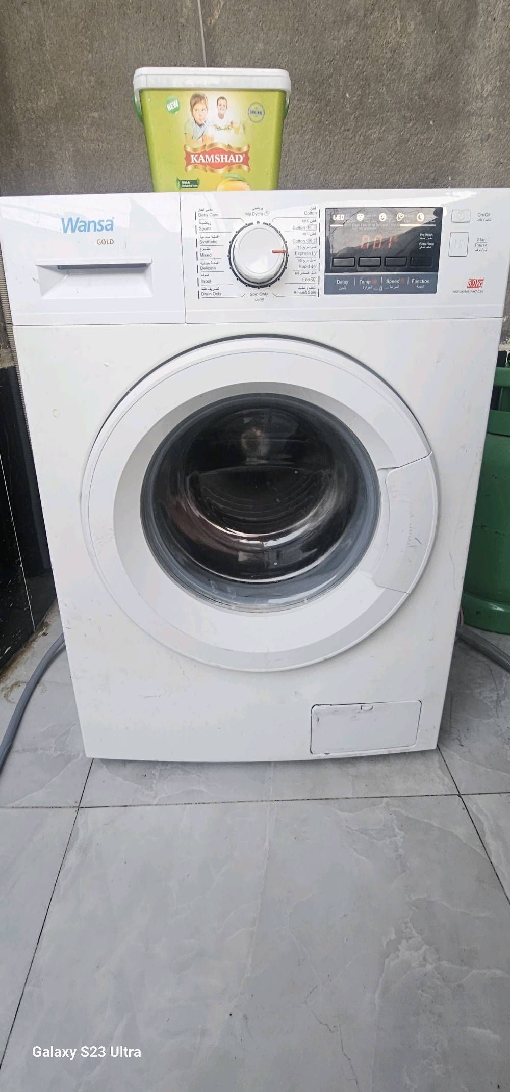 غساله 8 كيلو باب جانبي  فوول اوتوماتيك 14 عمليه للبيع بسعر 175 الف وبيه مجال شرط الفحص  