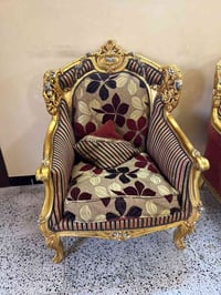 تخم ونص زان مصري ملكي 15 مقعد   3 قنفة 6 كرسي 2 طبلة كبير حجر مرمر 3 ط...