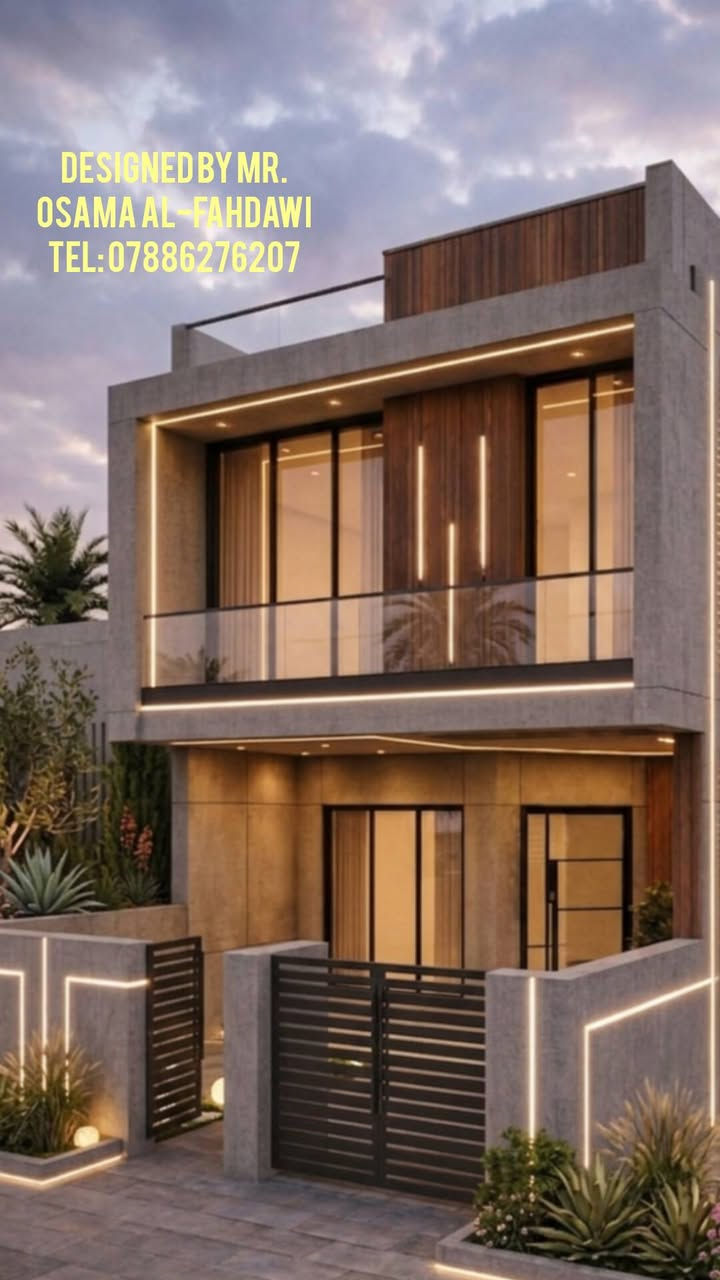 تصميم دار بمساحه 100m
5m×20m
واجهة مودرن: فخامة الخرسانة ودفء الخشب
​استمتع بمزيج عبقري بين الخرسانة المكشوفة (Concrete) والألواح الخشبية الدافئة، في تصميم يجمع بين القوة والأناقة.
​مميزات التصميم:
​إنارة خطية (Linear Lighting): تبرز تفاصيل الواجهة وتمنحها هوية ليلية ساحرة.
​تداخل هندسي: استغلال ذكي للمساحات مع بالكون زجاجي يمنح شعوراً بالاتساع.
​........... 
​ ملاحظة: جميع أعمالنا متوفرة أونلاين (Online) أينما كنت.
​📞 لطلب التصميم والاستفسار: ***********
👤 المصمم: أسامة الفهداوي
 #تصميم_منازل
#واجهة_مودرن
#تصميم_معماري
#تصميم_واجهات
#مخططات_منازل
#مهندس_معماري
#3D_Render
#House_Design
#Modern_Facade
#Architecture_Design
#fyp #foryoupage #viral #trending #tiktok
#المتابعين
​⚠️ تنبيه هام جداً بخصوص التنفيذ:
عزيزي المتابع، لضمان نجاح هذا التصميم على أرض الواقع، نود التأكيد على أن القياسات الدقيقة والنهائية محفوظة لدى المصمم 
​إن أي محاولة للاجتهاد الشخصي بإضافة قياسات مجهولة أو تغيير الأبعاد قد تؤدي إلى أخطاء إنشائية ومعمارية فادحة (مثل ضيق الممرات، سوء التهوية، أو مشاكل في السلالم)، وهو ما وقع فيه الكثيرون للأسف. الالتزام بالمخطط الأصلي من المصمم هو ضمانك لبيت آمن وجميل.
