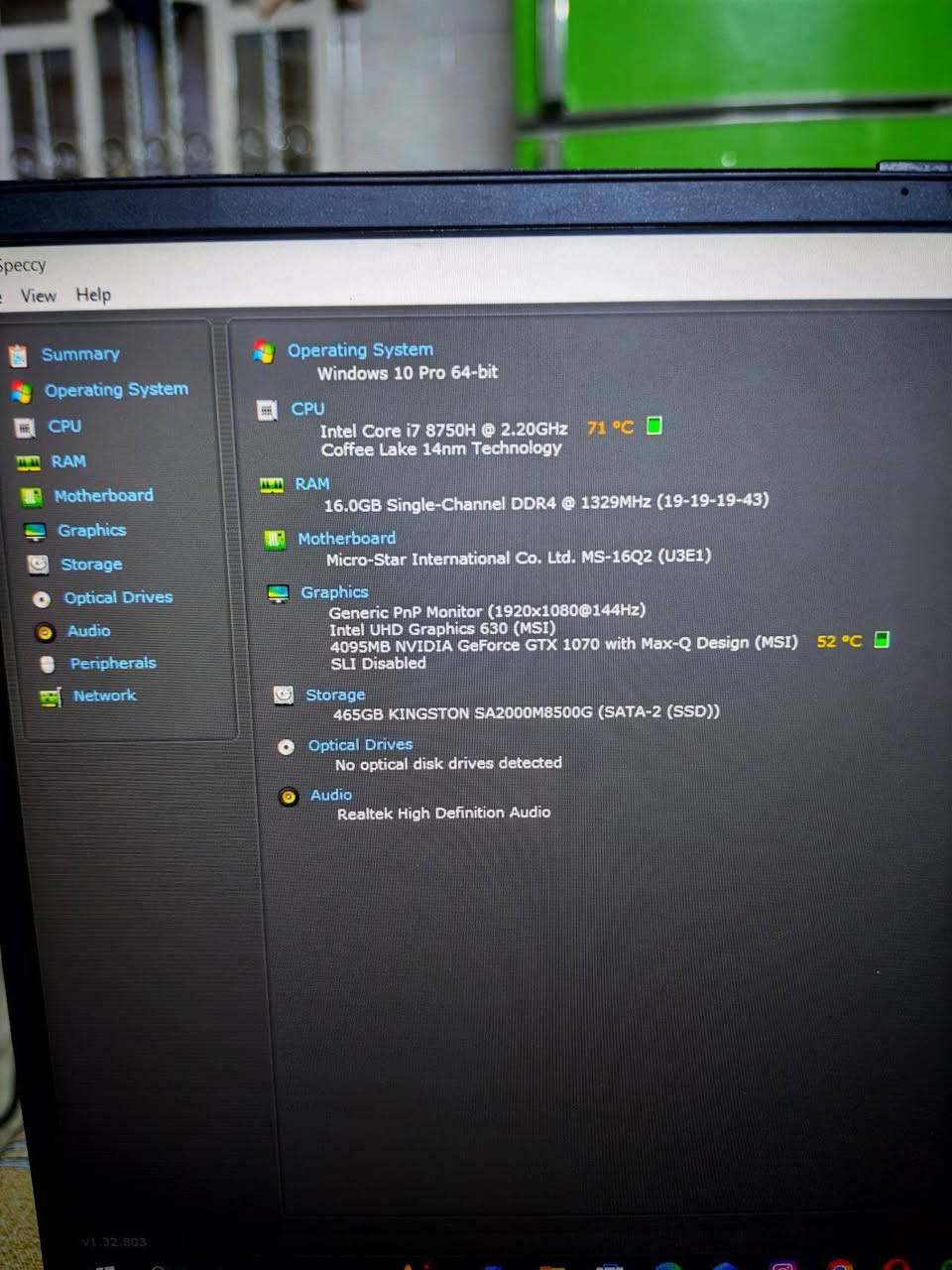 السلام عليكم لابتوب دراسة والعاب من شركة msi i7 gen 8H ذات سكن مميز من اصلي ٫ شاشةFull hd 1920×1080 144 hz ٫ كيبورد اضائة ٫ذاكرة 512gb ssd sata ٫ كارت 1070 4gb ٫ رامات 16gb ddr4 ٫تبريد دبل فان ٫وندوز 10 الحالي جهاز نظيف استعمال خفيف ٫ مع جنطة الابتوب وشاحنة الابتوب السعر 650 بيهة مجال بسيط للتواصل فقط واتساب ***********
