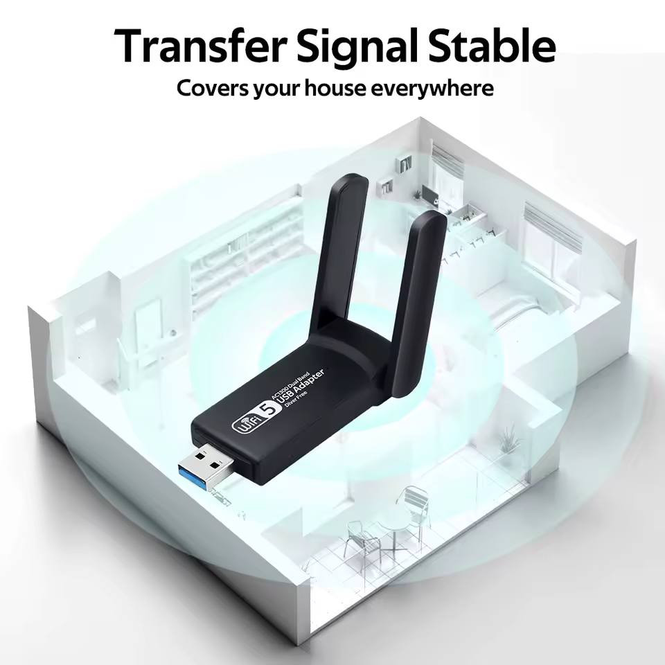 🚀 تخلص من ضعف وتقطيع الإنترنت مع لاقط شبكة DERAPID AC1300 الجديد! 🚀
​هل تعاني من تقطيع في الألعاب الأونلاين أو بطء في التحميل؟ الحل المثالي لأجهزة اللابتوب والديسكتوب صار متوفراً الآن في Humam Store.
​أبرز مميزات القطعة:
​سرعة خيالية: سرعة اتصال فائقة تصل إلى 1300Mbps لتجربة تصفح وألعاب سريعة ومستقرة.
​تردد مزدوج (Dual Band WiFi 5): يدعم شبكات 5.8Ghz لسرعة عالية وتداخل إشارة أقل، وشبكات 2.4GHz لضمان اختراق الجدران باستقرار عالي.
​تغطية واسعة: مزود بهوائيات قوية (Powerful Antenna) تنقل الإشارة بثبات لتغطي كافة أنحاء منزلك.
​جاهز للعمل فوراً: يتميز بأنه (Driver Free)، مما يعني عدم الحاجة لتحميل أي برامج تعريف؛ فقط قم بتوصيله بمنفذ الـ USB واستمتع بالإنترنت.
​أوضاع تشغيل ذكية: يدعم "وضع الاستقبال" لربط حاسبتك بشبكة الواي فاي، و"وضع البث" (Launch Mode) لتحويل حاسبتك إلى نقطة بث (Hotspot) ومشاركة الإنترنت مع الأجهزة الأخرى بسهولة.
​توافق شامل: متوافق تماماً مع أنظمة التشغيل Windows 10 و Windows 11.
​احصل على أداء إنترنت لا يضاهى ورقي اتصالك اليوم!
​📍 العنوان: بغداد الأمين نواب الضباط.
📞 للحجز والاستفسار: ***********.
