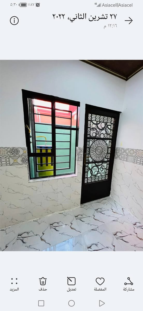 🏠 دار للايجار 🏠

دار للايجار في حي سومر منطقه 112 قرب مولدة الحديدي

مساحة الدار ١٠٠ متر بناء حديث

يحتوي على ١ نوم وهول واستقبال ومطبخ وكراج سياره وبيتونه وصحيات

للإستفسار الاتصال على الأرقام التالية

*********** محمد الحمداني
*********** محمد الحمداني
