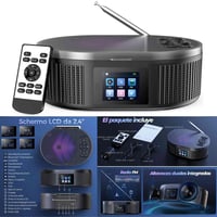 راديو FM بلوتوث • مشغل CD USB • بطارية 18+ ساعة