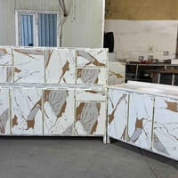 المنيوم تفصيل • موديل جديد • ٢م أرضي+١٫٢٠م سنك مرمر