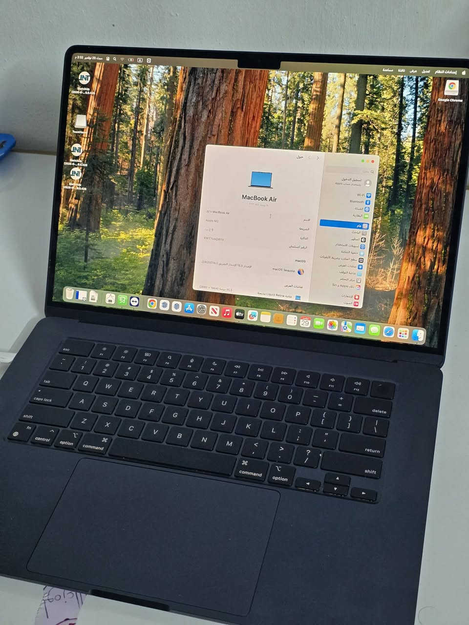 ماك بوك  الحجم الكبير M2
ماك بوك اير حجم 15.3 
معالج m2 
رام 8g 
ذاكرة ssd256 
مشحون ٦٠ مرة بس 
سعر مليون و٥٠ الف 
مكاني بغداد البياع 
رقمي ***********
