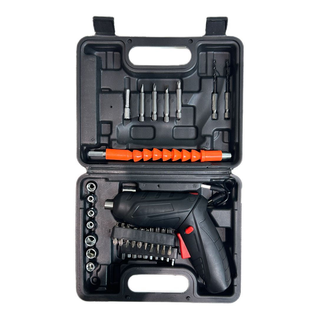 طقم مثالي لجميع أعمال الصيانة
المنزلية القوية والخفيفة
يتضمن مفك كهربائي قابل لإعادة الشحن وعدد كبير من الرؤوس المختلفة لتتناسب مع جميع أنواع البراغي والتثبيتات

 سهل الاستخدام وخفيف الوزن، مصمم لتوفير أقصى راحة أثناء العمل

يُستخدم لتجميع الأثاث وتصليح الأجهزة المنزليةو فك وربط البراغي، الأعمال اليدوية، وصيانة السيارات الخفيفة

 مزود بوصلة مرنة للوصول للأماكن الضيقة بسهولة.

يحتوي الطقم على:
– مفك كهربائي قوي بقبضة مريحة
– ٣ رؤوس حفر مختلفة
– ٦ رؤوس طويلة متعددة الاستخدام
– ١٢ رأس سداسي بأحجام متنوعة
– ٣ مجموعات رؤوس صغيرة (أكثر من ٢٠ رأس) تشمل رؤوس مسطحة، نجمة، مربعة، وhex
– وصلة مرنة للوصول للأماكن الصعبة
– شاحن كهربائي للمفك
– حقيبة بلاستيكية منظمة وسهلة الحمل

قابل للتحويل من شكل مسدس الى شكل مفك
 البطارية: قابلة لإعادة الشحن
الخامة: بلاستيك مقوّى ومعدن مقاوم للصدأ


**إذا كنت صاحب هذا الإعلان وتريد حذفه لأي سبب، رجاءا أرسل رسالة إلى الدعم الفني**