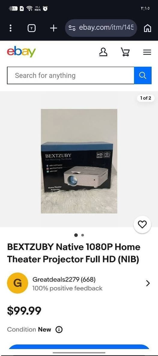 جهاز عرض BEXTZUBY الأصلي.. دقة عالية وسعر مستحيل يتكرر.
✅ ليش تشتري هذا الجهاز؟
 وضوح حقيقي: دقة Full HD 1080p صافية جداً (Native).
 إضاءة قوية: 9500 لومنز لألوان زاهية وواقعية.
 شاشة عملاقة: حوّل غرفتك لسينما تصل لـ 200 بوصة.
 اتصال ذكي: بلوتوث للسماعات ومنافذ لكل أجهزتك (موبايل، ستلايت، العاب).
 💥 السعر الآن: 65,000 دينار فقط! 💰
🚚 توصيل متوفر لكافة المحافظات. مجانييي
 الكمية محدودة جداً.. احجز قطعتك الآن!
التواصل خاص او واتساب ***********
