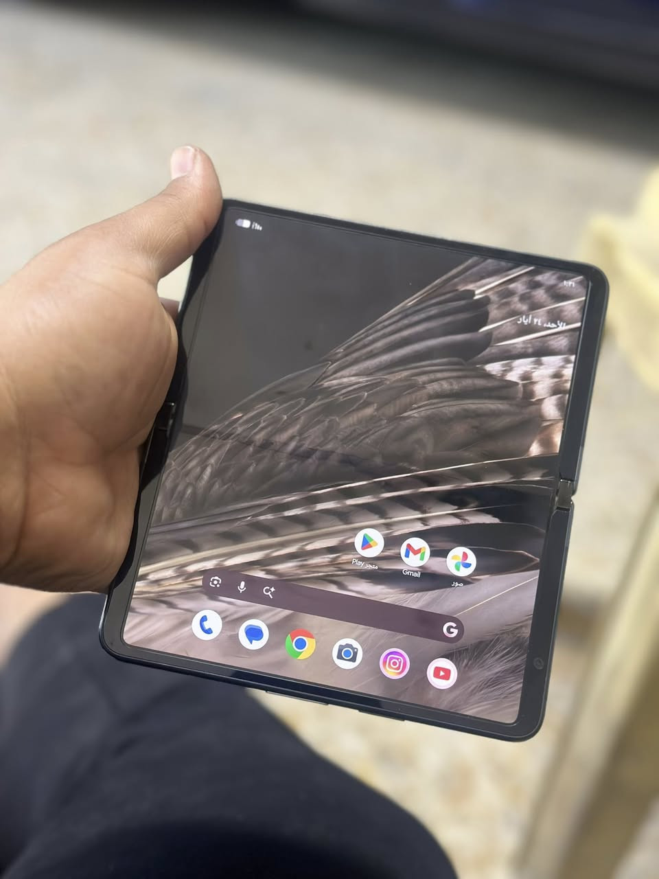 السلام عليكم
Pixel Fold Google 
ذاكرة 256 
شاشة 120 hz
رام 12 
شاشة قابلة للطي مع امكانية تشغيل جميع الشاشات في وقت واحد  الجهاز جديد نضافة 100‎%‎
للبيع او المراوس 
سعر البيع 500 وبيه مجال 
***********
