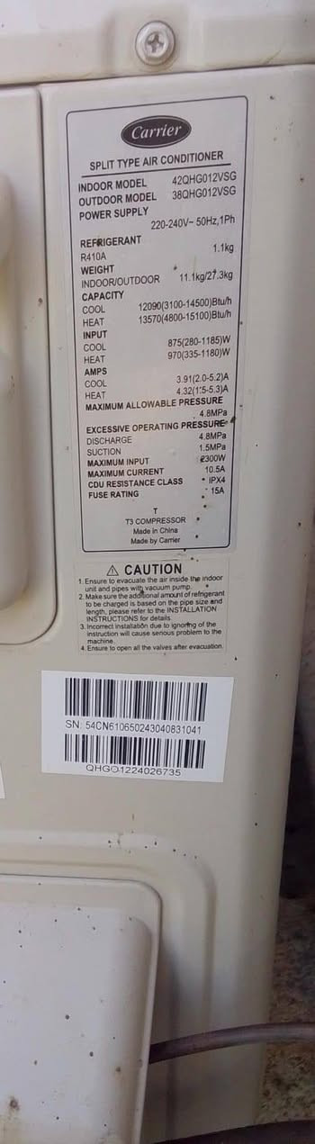 السلام عليكم سبلت Carrier Inverter
للبيع مثل ما موضح بالصور
مستخدم أشهر قليله 
شرط شغال وكفيل من اي عطل
اي استفسار اتصل ***********
 او ادخل خاص 
مكاني بيجي
