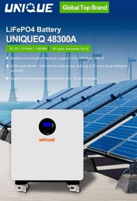 بطارية UNIQUEQ • ١٦ كيلوواط ساعة • ضمان ١٠ سنوات