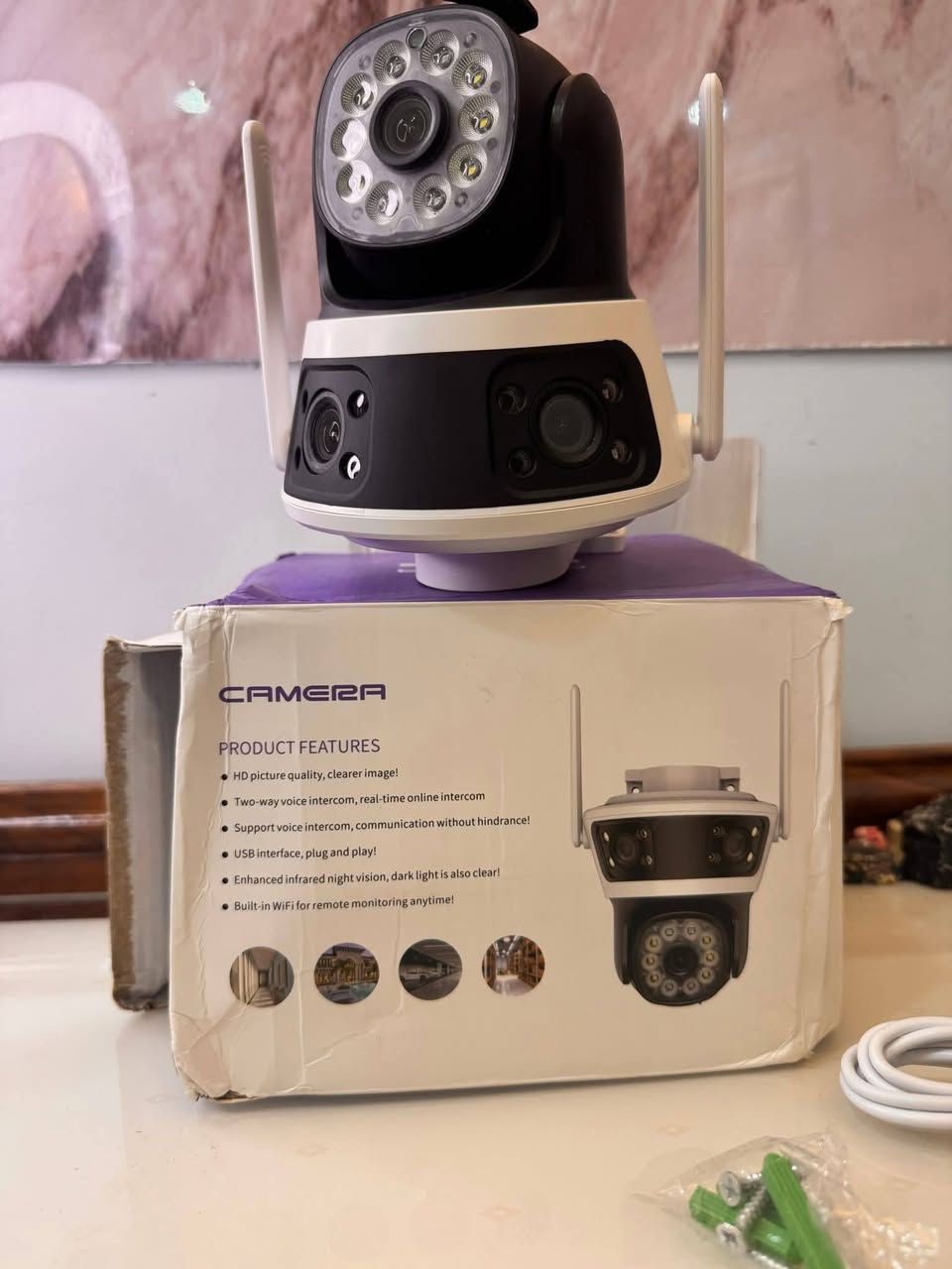 📷 كاميرا مراقبة ذكية واي فاي
🔥 جودة تصوير HD واضحة ليل ونهار
🔄 تتحرك يمين ويسار وفوك وجوه
🌙 رؤية ليلية قوية بالأشعة تحت الحمراء
🎤🔊 صوت ثنائي (تسمع وتحچي)
📱 تحكم من الموبايل وين ما تكون
📡 اتصال Wi-Fi ومتابعة مباشرة
💰 السعر: 25 فقط


**إذا كنت صاحب هذا الإعلان وتريد حذفه لأي سبب، رجاءا أرسل رسالة إلى الدعم الفني**